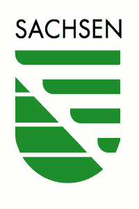 Grünes Signet des Landes Sachsen in der modernen Variante